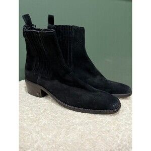 Sam Edelman Women's Bronson Chelsea Boots, Black Suede sz 6.5